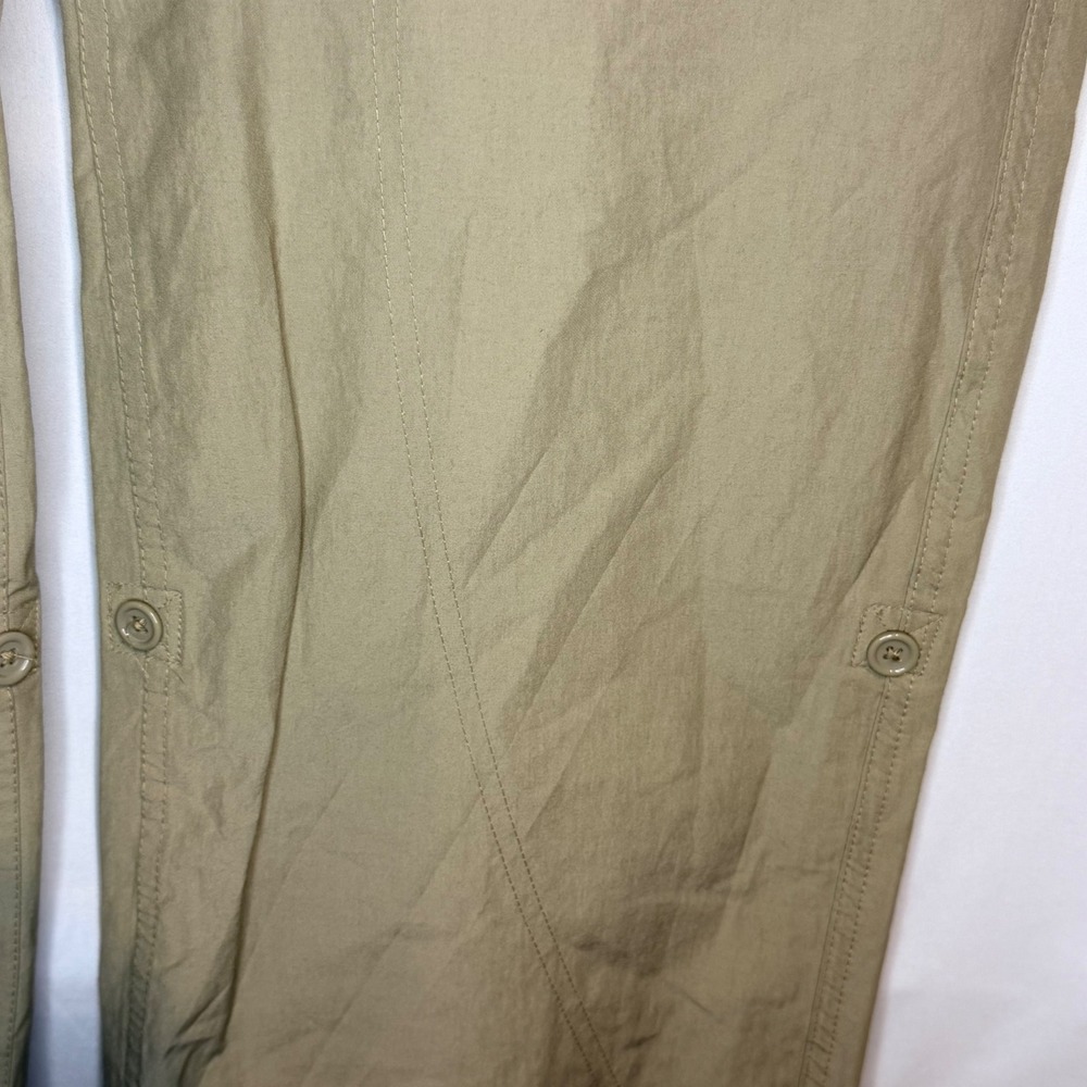 Danskin Now Womens Khaki Tan Convertible Zip Off Cargo Hiking Pants Size M 8 10 - Picture 5 of 9